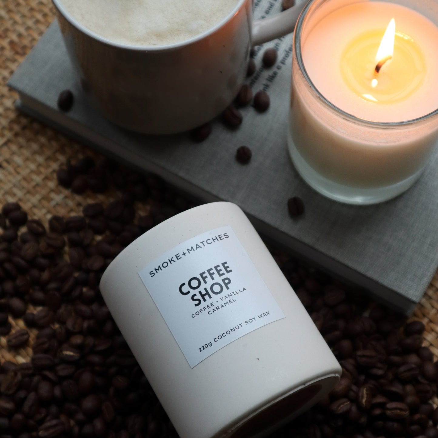 Coffee Shop - 220g Candle - Stone Jar